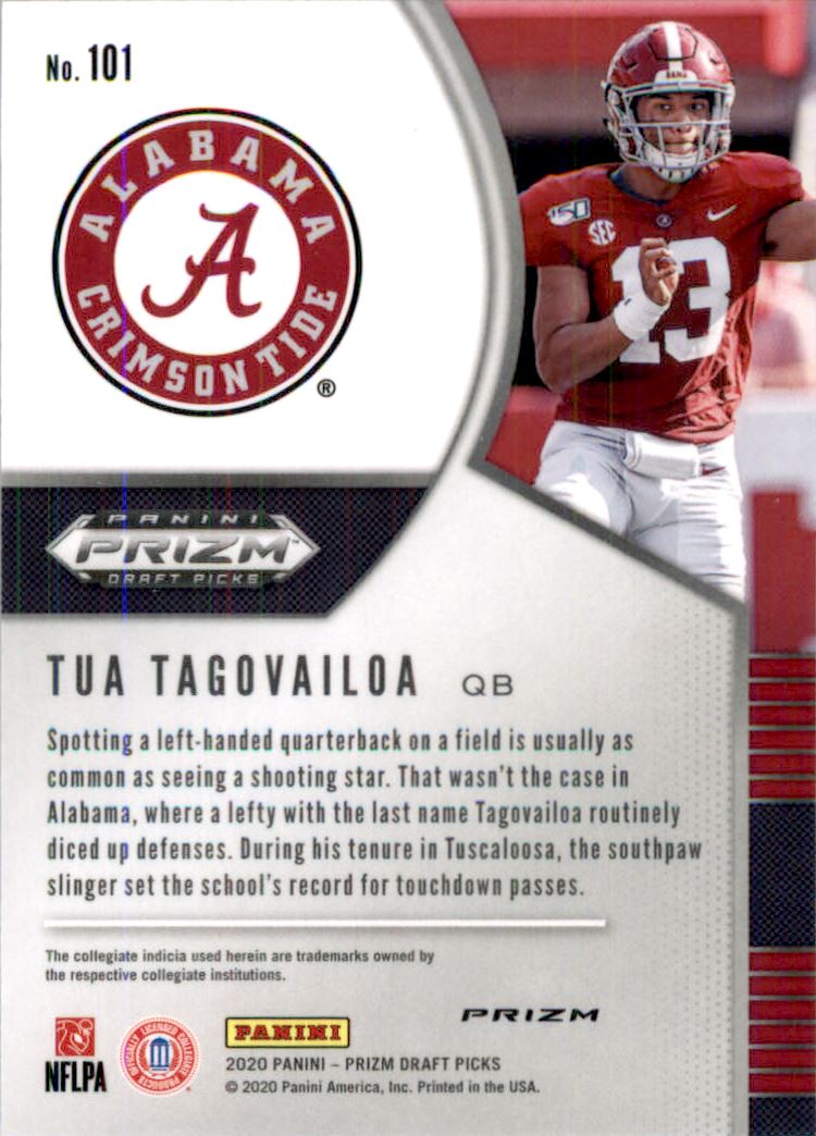 2020 Panini Prizm Draft Picks Prizms Pink Pulsar #101 Tua Tagovailoa