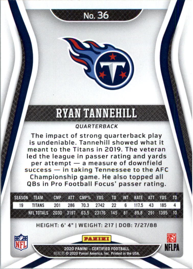 2020 Certified Football Card Pick (Base)