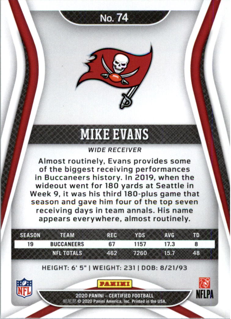 2020 Certified Football Card Pick (Base)