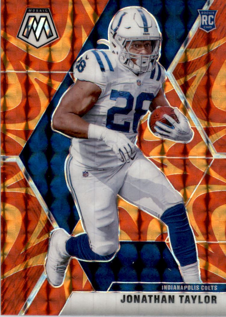 2020 Panini Mosaic Mosaic Reactive Orange #216 Jonathan Taylor