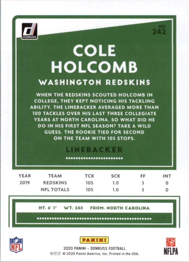 2020 Donruss Football Card Pick (Base) 210-350 - Picture 67 of 265