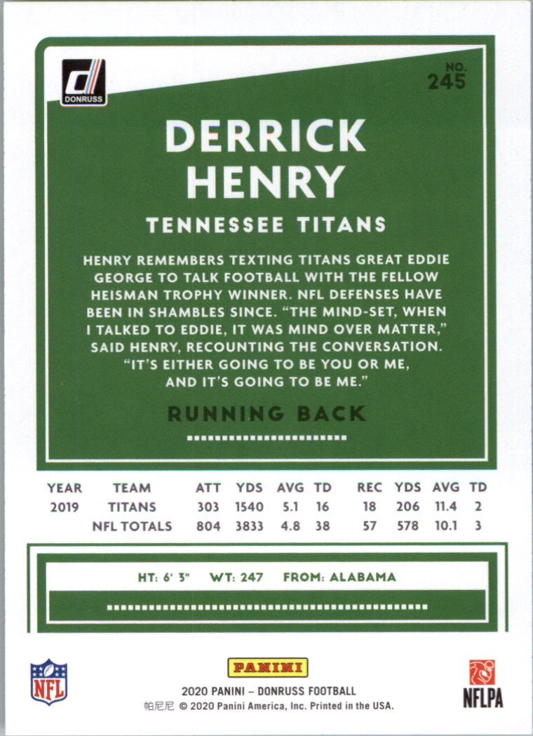 2020 Donruss Football Card Pick (Base) 210-350 - Picture 73 of 265