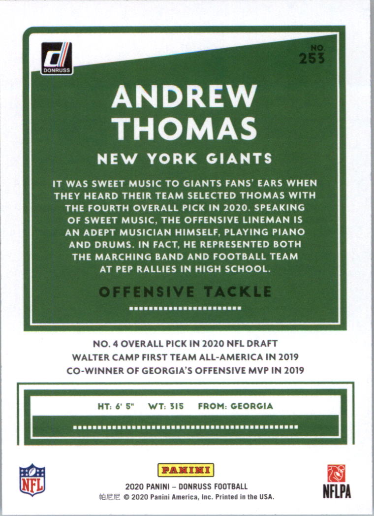 2020 Donruss Football Card Pick (Base) 210-350 - Picture 91 of 265