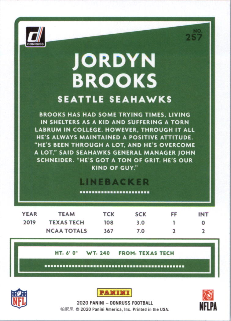 2020 Donruss Football Card Pick (Base) 210-350 - Picture 99 of 265