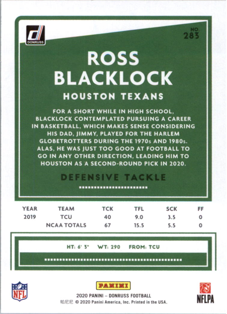 2020 Donruss Football Card Pick (Base) 210-350 - Picture 151 of 265
