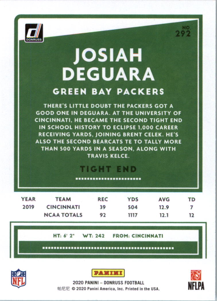 2020 Donruss Football Card Pick (Base) 210-350 - Picture 169 of 265