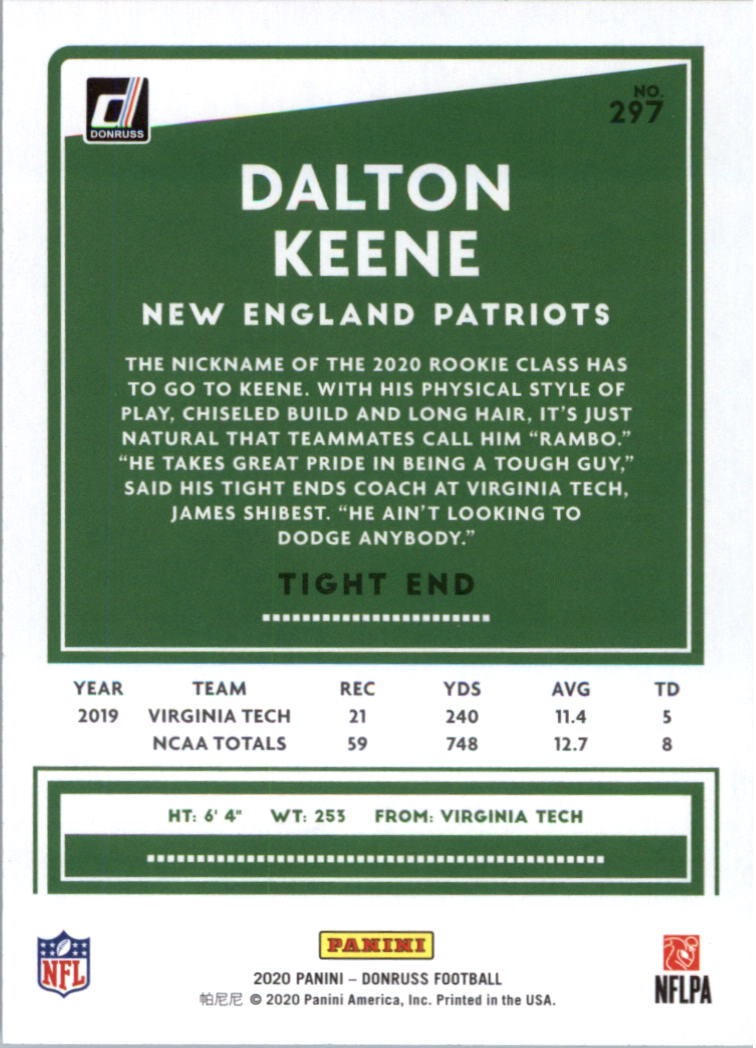 2020 Donruss Football Card Pick (Base) 210-350 - Picture 179 of 265