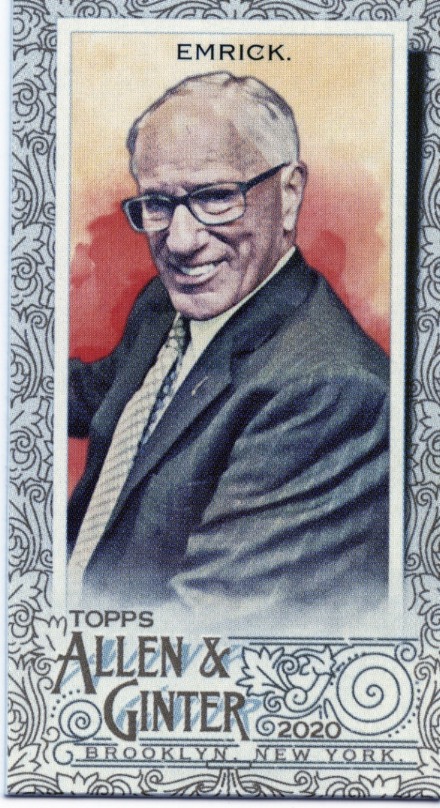 2020 Topps Allen and Ginter Mini Gold Border #194 Mike Doc Emrick