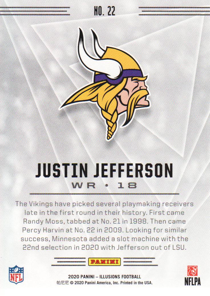 2020 Leaf Draft Touchdown Kings #87 Justin Jefferson Football Card