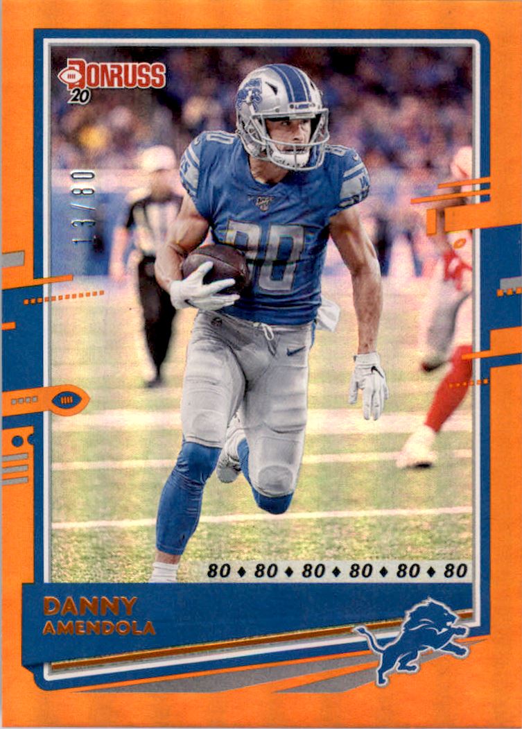 2020 Donruss Jersey Number #98 Danny Amendola/80 - NM-MT