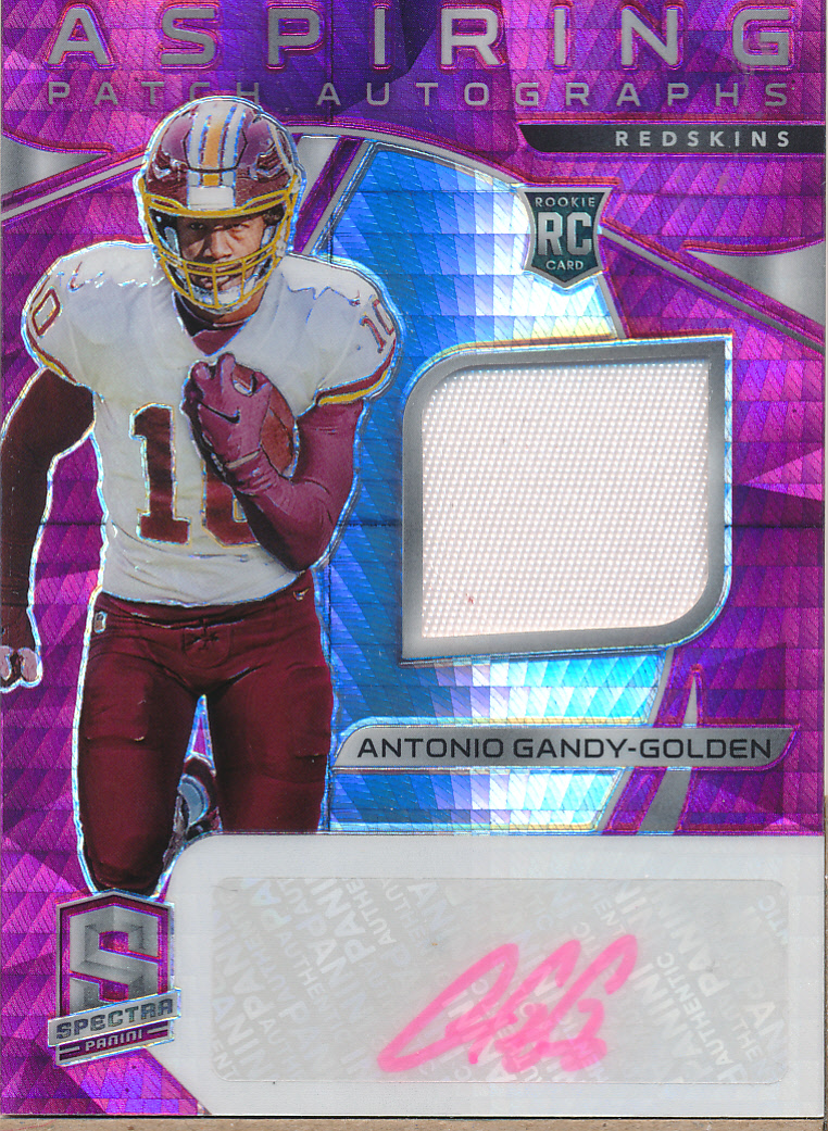 2020 Panini Spectra Aspiring Patch Autographs Neon Pink #12