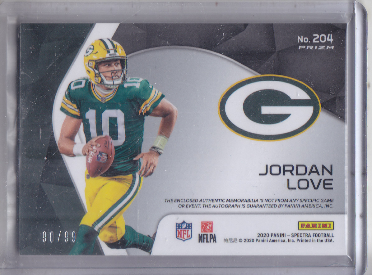 2020 Donruss #304 Jordan Love Green Bay Packers NFL Football Card (RC -  Rookie Card) NM-MT