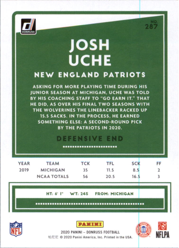 2020 Donruss Football Card Pick (Base) 210-350 - Picture 159 of 265