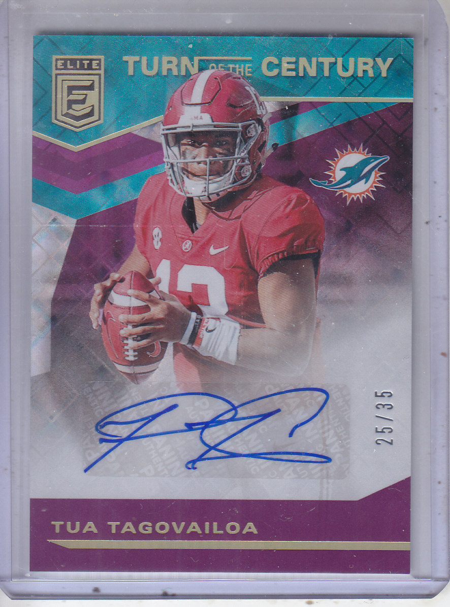 Tua Tagovailoa Autographed Signed Miami Dolphins (Teal #1