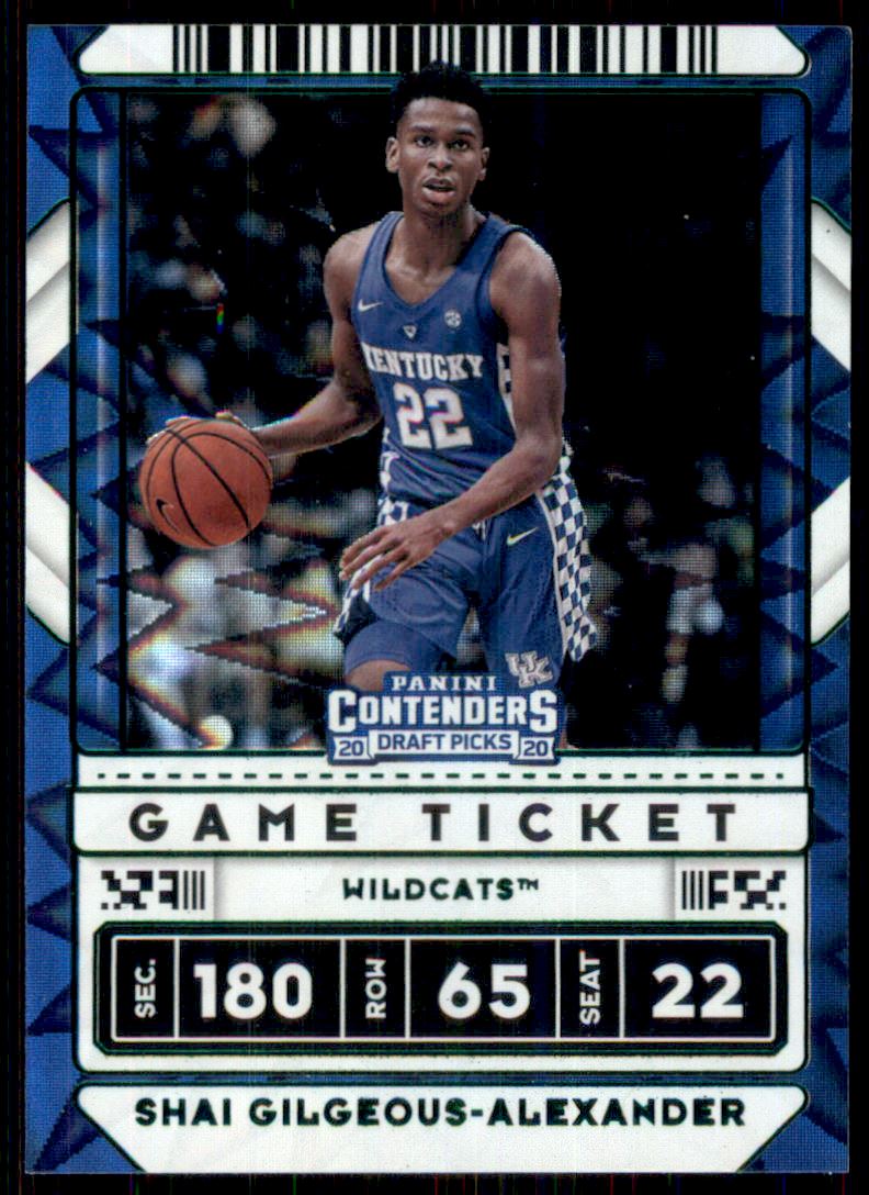 2020-21 Panini Contenders Draft Picks Variations Game Ticket Green Explosion #39 Shai Gilgeous-Alexander
