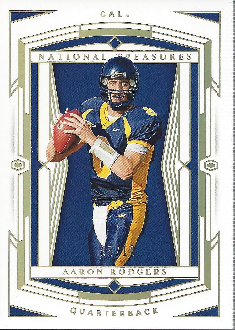 2020 Panini National Treasures Collegiate Gold #3 Aaron Rodgers - /10 -  NM-MT
