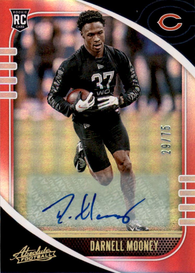 2020 Absolute Signature Rookies Spectrum Red #125 Darnell Mooney/75 - NM-MT