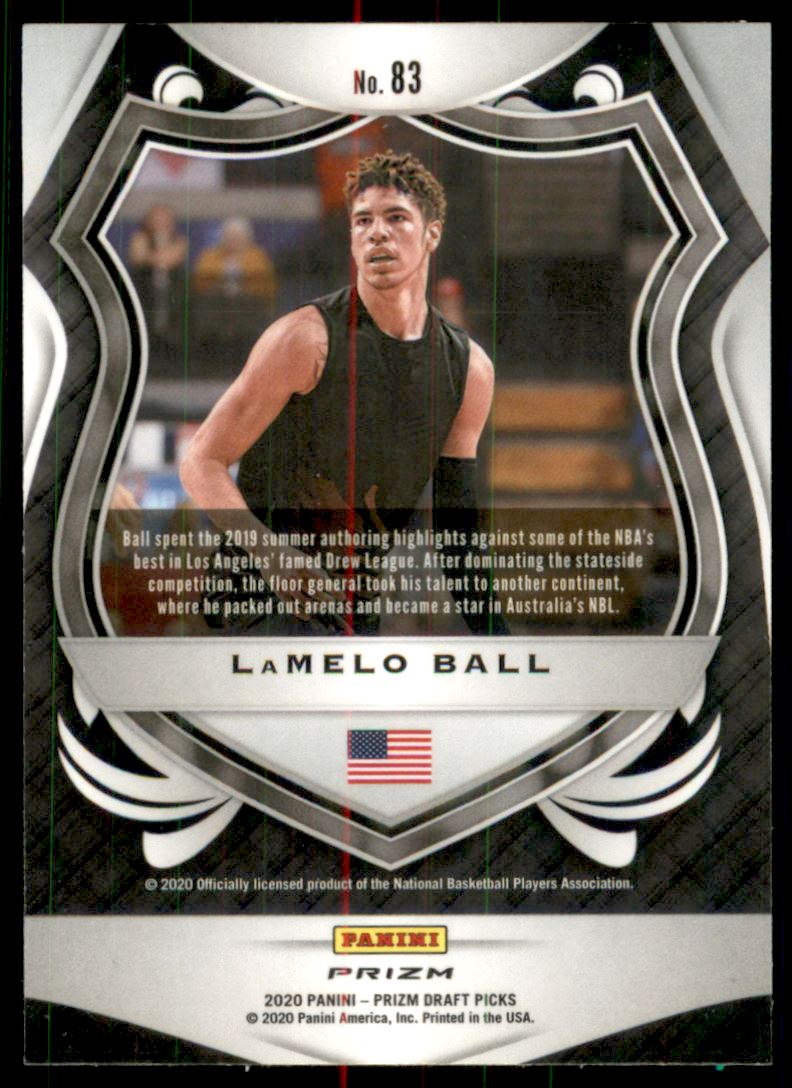 2020-21 Panini Prizm Draft Picks Prizms Red Ice #83 LaMelo Ball CR