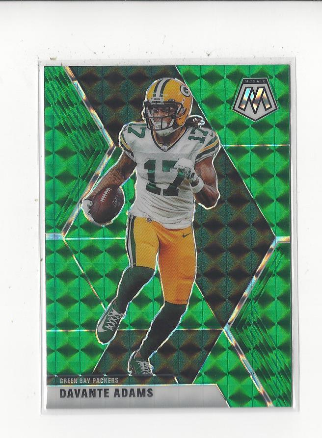 2020 Panini Mosaic Green Prizm Davante Adams #83 Green Bay Packers