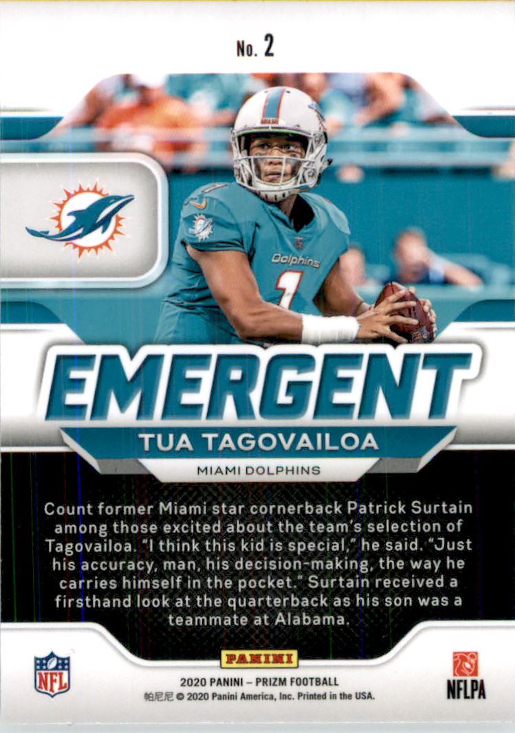 2020 Panini Prizm Emergent #2 Tua Tagovailoa