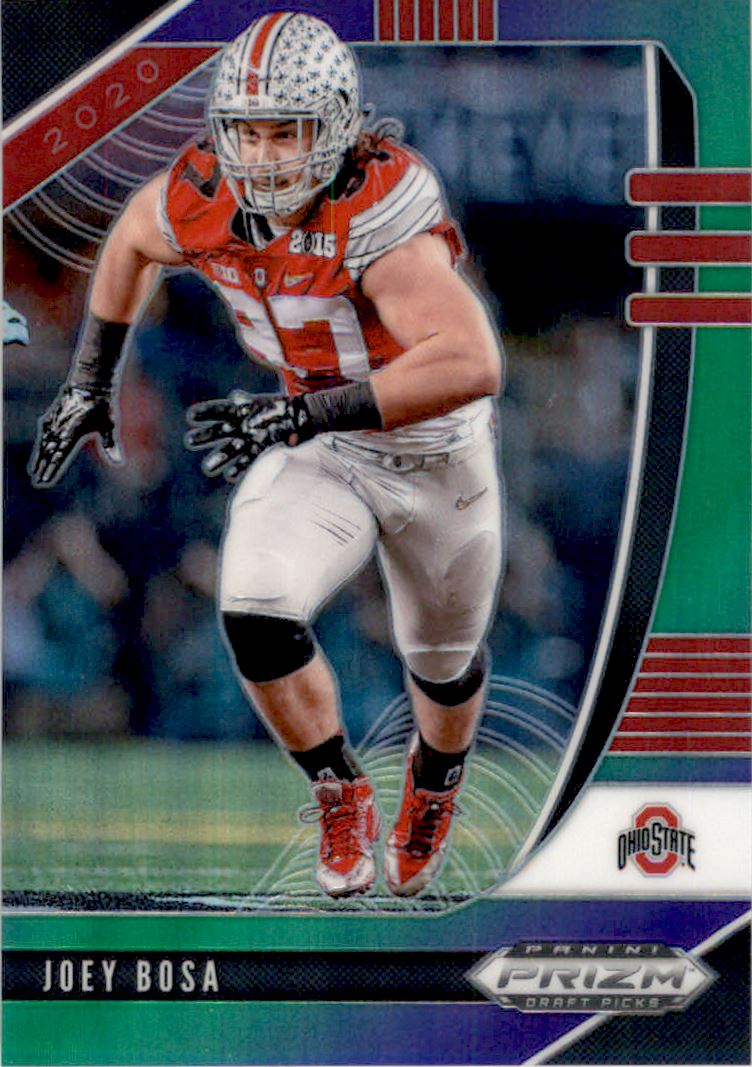 2020 Panini Prizm Draft Picks Prizms Purple and Green #53 Joey Bosa