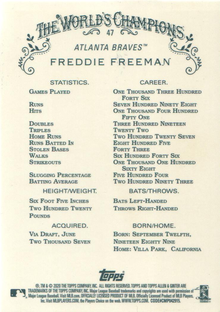 2020 Topps Allen and Ginter Chrome Baseball BASE Cards: Pick from List (#1-300) - Picture 30 of 280