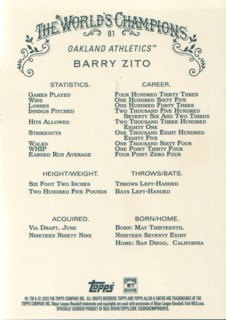 2020 Topps Allen and Ginter Chrome Baseball BASE Cards: Pick from List (#1-300) - Picture 58 of 280