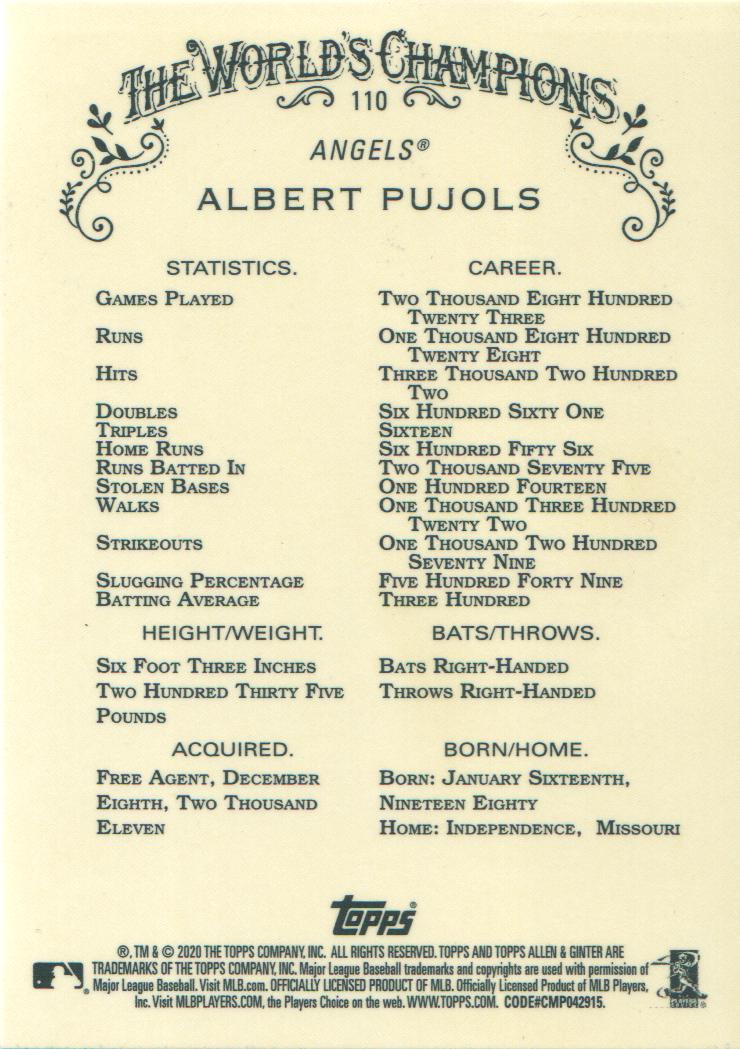 2020 Topps Allen and Ginter Chrome Baseball BASE Cards: Pick from List (#1-300) - Picture 82 of 280