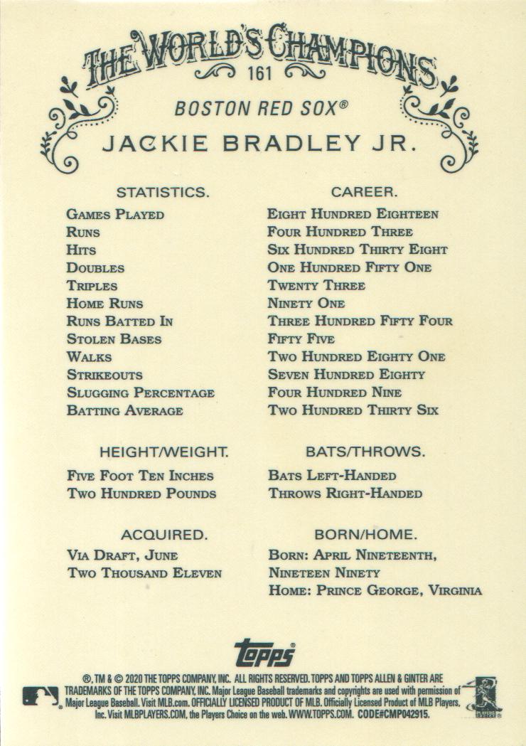 2020 Topps Allen and Ginter Chrome Baseball BASE Cards: Pick from List (#1-300) - Picture 129 of 280