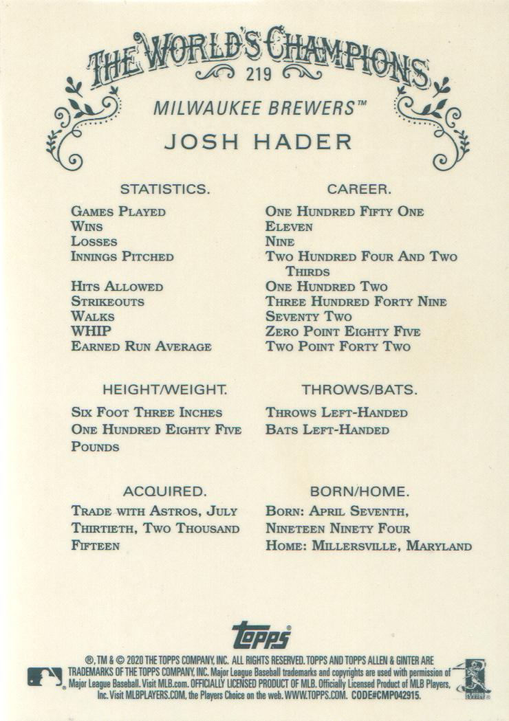 2020 Topps Allen and Ginter Chrome Baseball BASE Cards: Pick from List (#1-300) - Picture 190 of 280