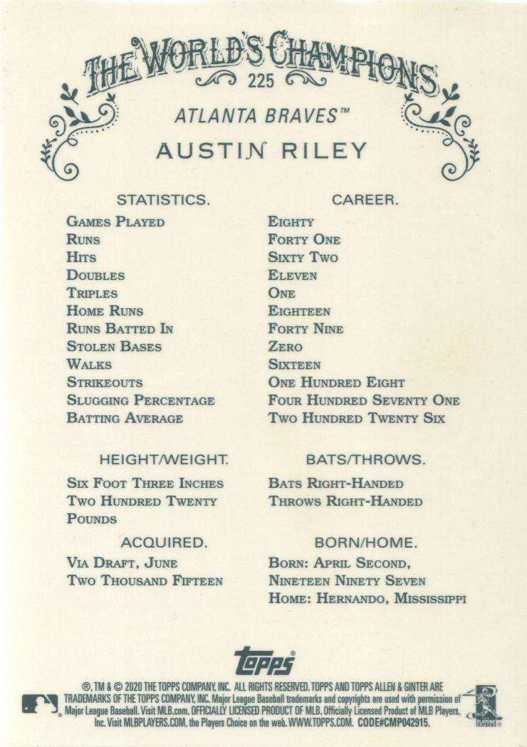 2020 Topps Allen and Ginter Chrome Baseball BASE Cards: Pick from List (#1-300) - Picture 199 of 280