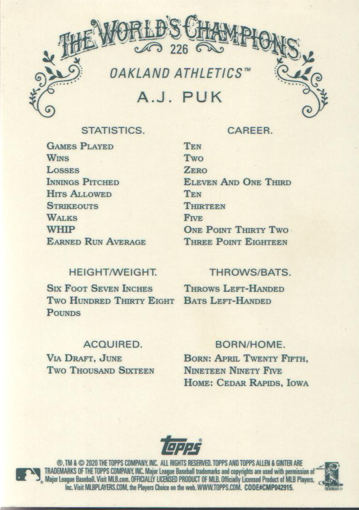 2020 Topps Allen and Ginter Chrome Baseball BASE Cards: Pick from List (#1-300) - Picture 201 of 280