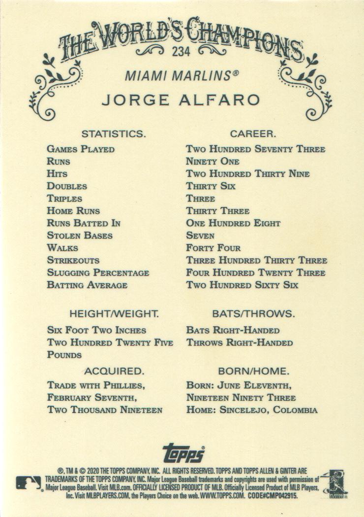 2020 Topps Allen and Ginter Chrome Baseball BASE Cards: Pick from List (#1-300) - Picture 209 of 280