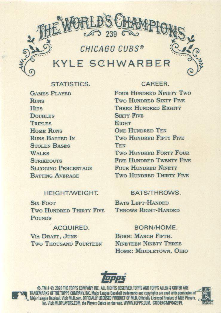 2020 Topps Allen and Ginter Chrome Baseball BASE Cards: Pick from List (#1-300) - Picture 214 of 280