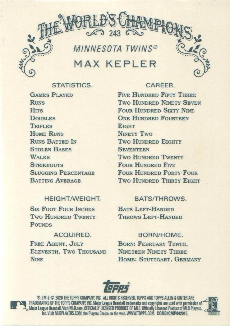 2020 Topps Allen and Ginter Chrome Baseball BASE Cards: Pick from List (#1-300) - Picture 218 of 280