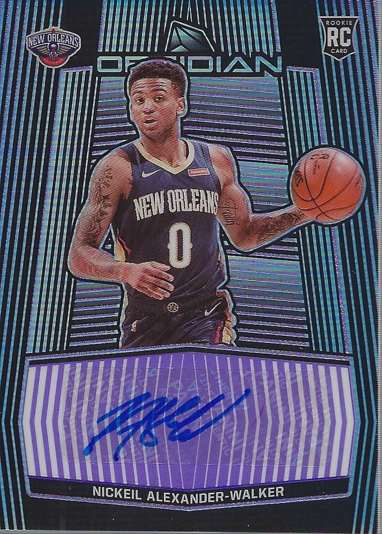 2019-20 Panini Obsidian Rookie Autographs Electric Etch Purple #34 Nickeil  Alexander-Walker/75 - NM-MT
