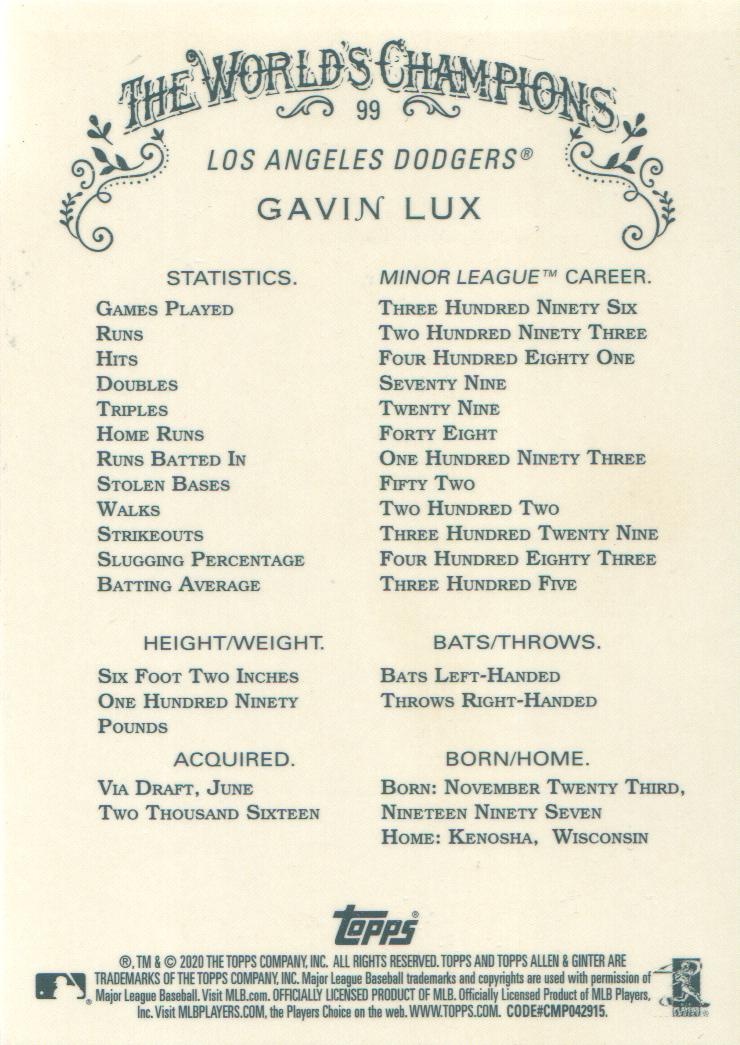 2020 Topps Allen and Ginter Chrome Baseball BASE Cards: Pick from List (#1-300) - Picture 76 of 280