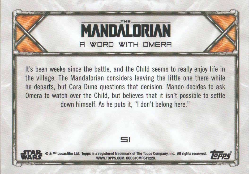 mandalorian season 1 trading cards