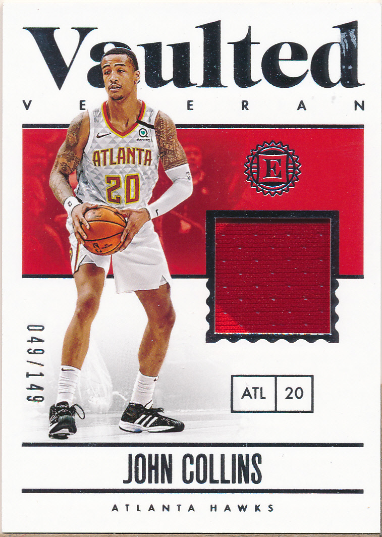 2019-20 Panini Encased Vaulted Veteran Material #19 John Collins