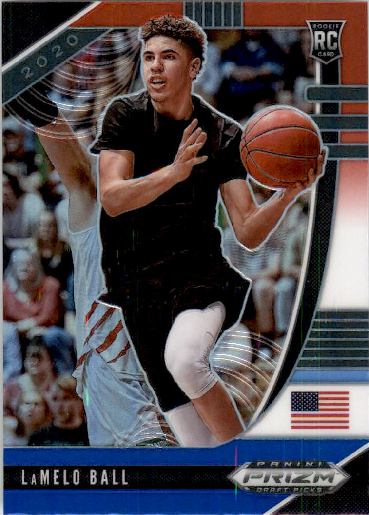 2020-21 Panini Prizm Draft Picks Prizms Red White and Blue #3 LaMelo Ball