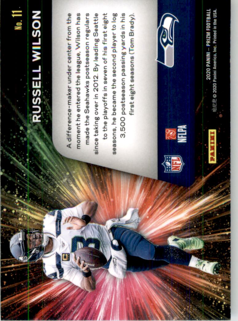2020 Panini Prizm Fireworks #11 Russell Wilson