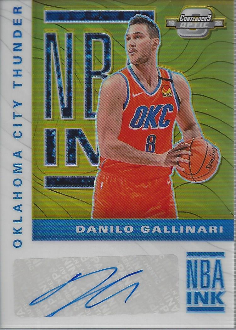 2019-20 Panini Contenders Optic NBA Ink Gold #8 Danilo Gallinari