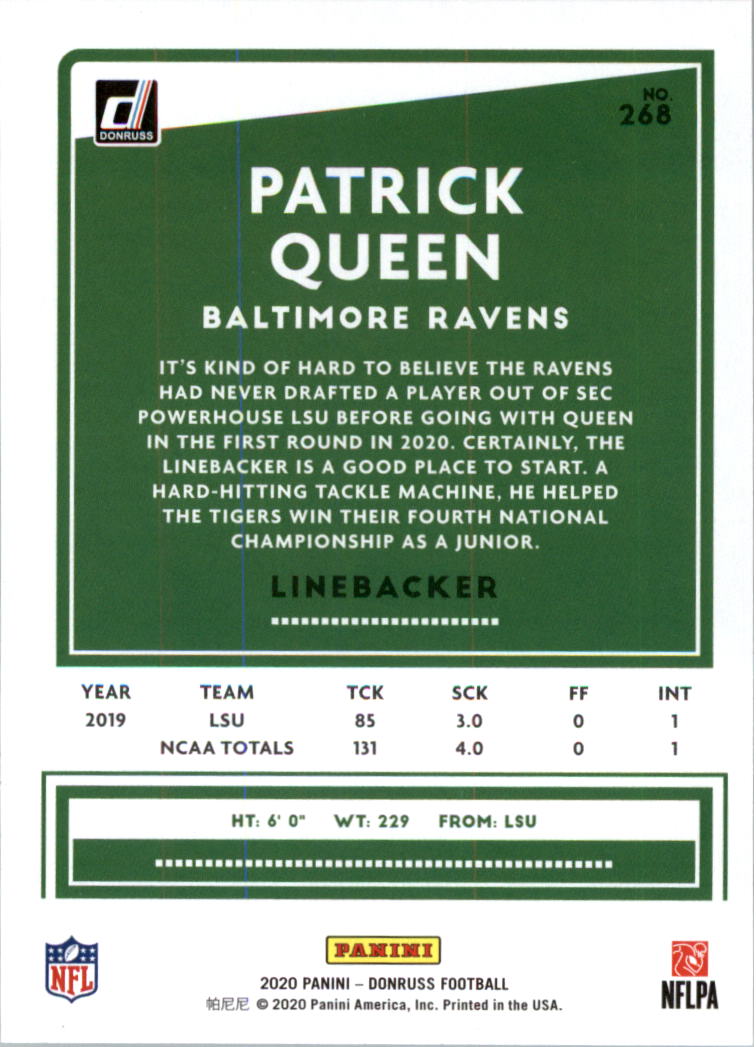 2020 Donruss Football Card Pick (Base) 210-350 - Picture 121 of 265