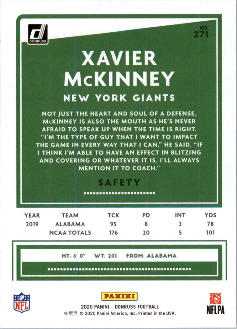 2020 Donruss Football Card Pick (Base) 210-350 - Picture 127 of 265