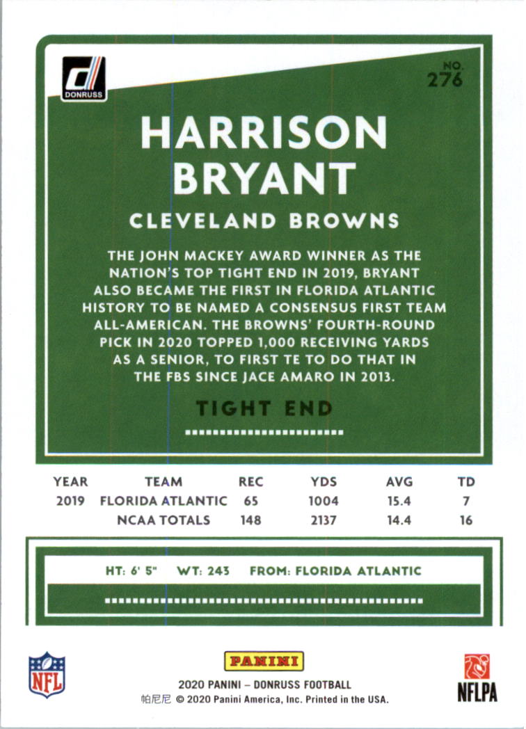 2020 Donruss Football Card Pick (Base) 210-350 - Picture 137 of 265