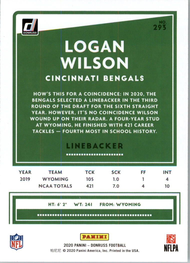2020 Donruss Football Card Pick (Base) 210-350 - Picture 171 of 265