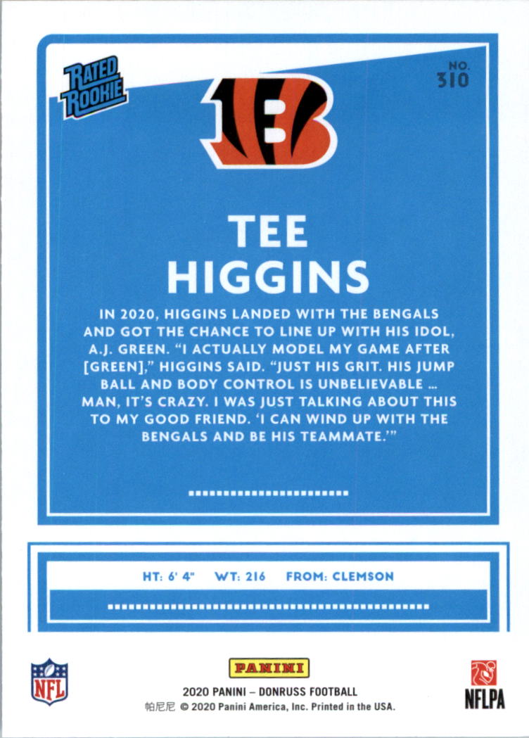 2020 Donruss Football Card Pick (Base) 210-350 - Picture 195 of 265