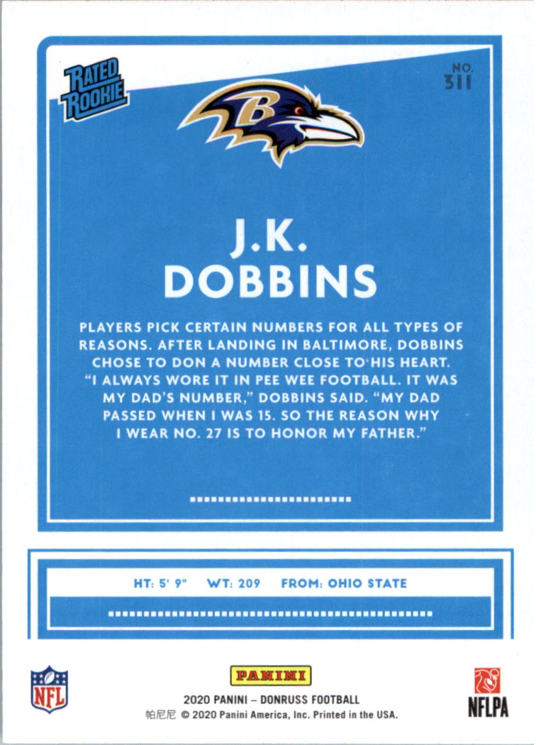 2020 Donruss Football Card Pick (Base) 210-350 - Picture 197 of 265