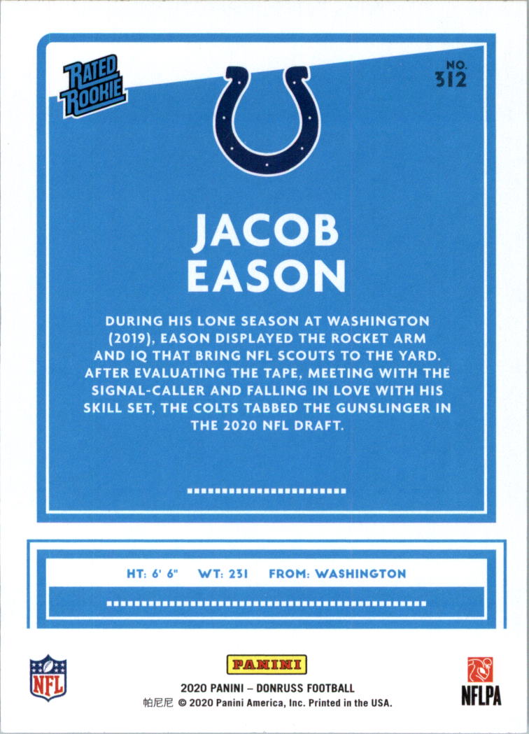 2020 Donruss Football Card Pick (Base) 210-350 - Picture 199 of 265