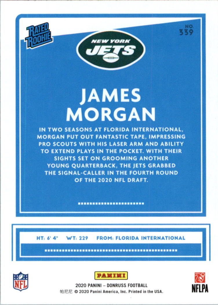 2020 Donruss Football Card Pick (Base) 210-350 - Picture 243 of 265